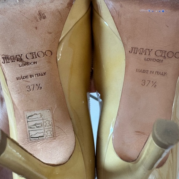 Jimmy Choo Peep Toe Tan leather heels - Picture 16 of 16